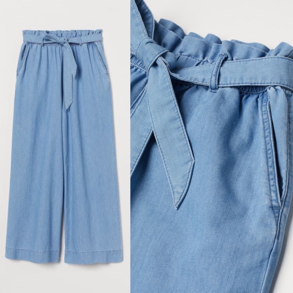 Wide Leg Paper Bag Jeans